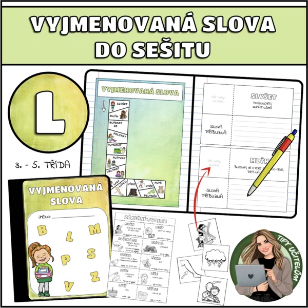Vyjmenovaná slova do sešitu - L 1
