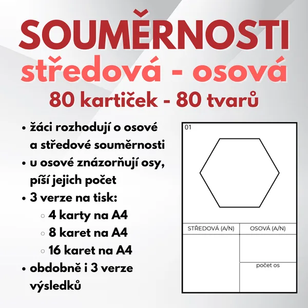 Souměrnosti - středová a osová 1