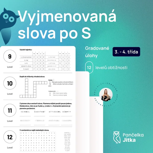 Gradované úlohy - vyjmenovaná slova po S 1