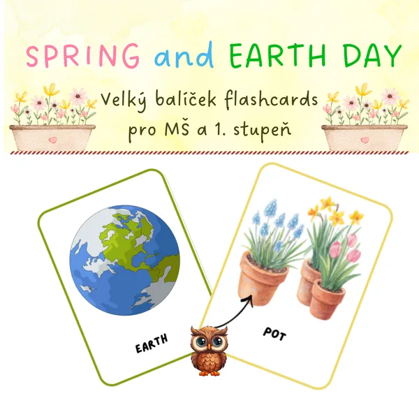 SPRING & EARTH DAY: Velký balíček flashcards pro MŠ a 1. stupeň 1