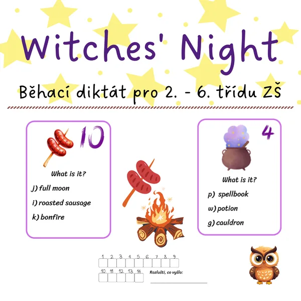 Witches' Night - běhací diktát 1