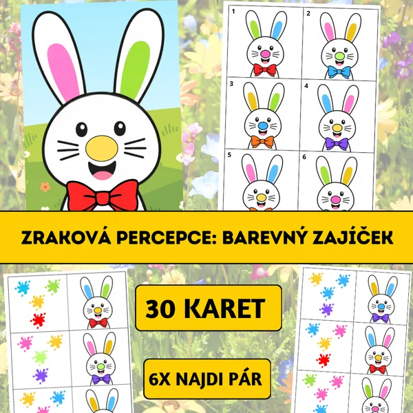 Zraková percepce: Barevný zajíček 1