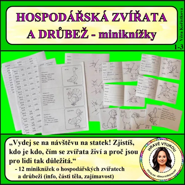 HOSPODÁŘSKÁ ZVÍŘATA A DRŮBEŽ – miniknížky 1