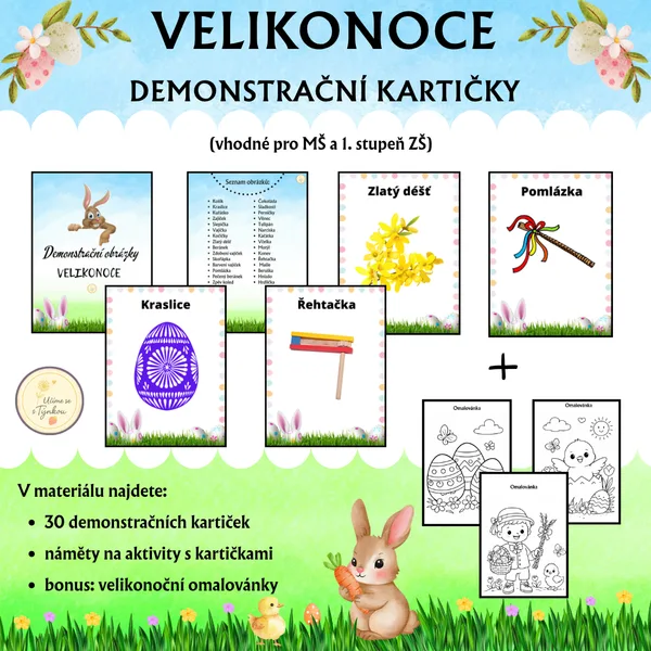 Velikonoce - demonstrační obrázky, aktivity a omalovánky 1