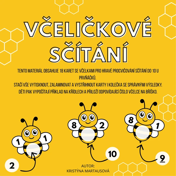 Včeličkové sčítání - Počítáme do 10 1