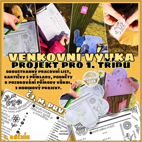 „Přišlo jaro“ – venkovní výuka, ČJ, M, PRV 1