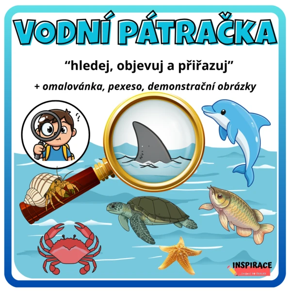 VODNÍ pátračka –🔎– hledej, objevuj a přiřazuj 1