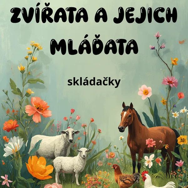 Zvířata a jejich mláďata - skládačky 1