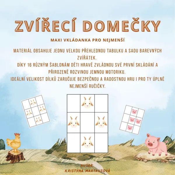 Zvířecí domečky - MAXI vkládanka pro nejmenší 1