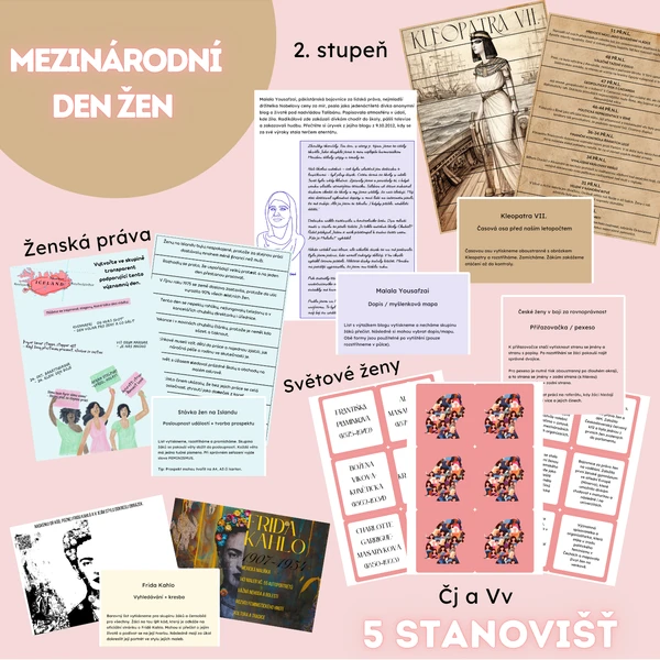 Mezinárodní den žen - 5 stanovišť k MDŽ pro 2. stupeň 1