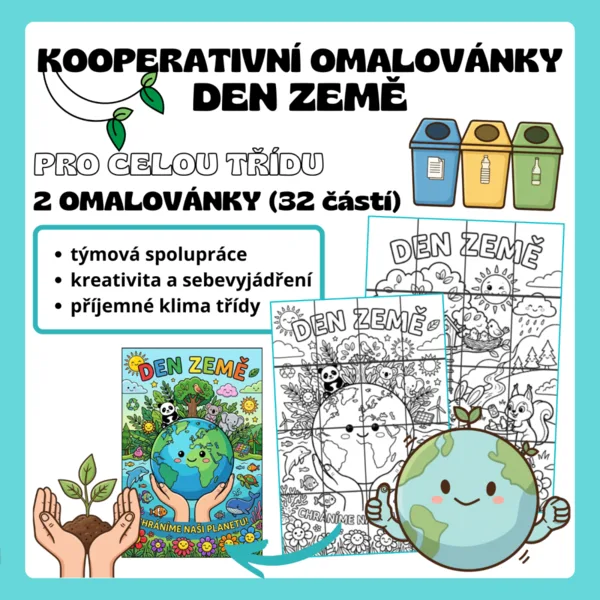 Kooperativní omalovánky - DEN ZEMĚ 1