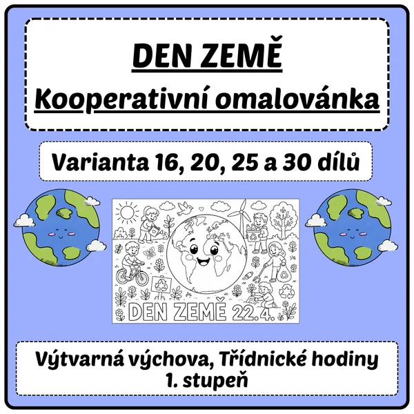 Den Země - Kooperativní omalovánka 1