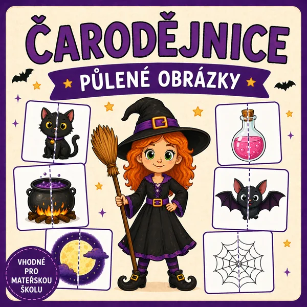 Čarodějnice - půlené obrázky 1