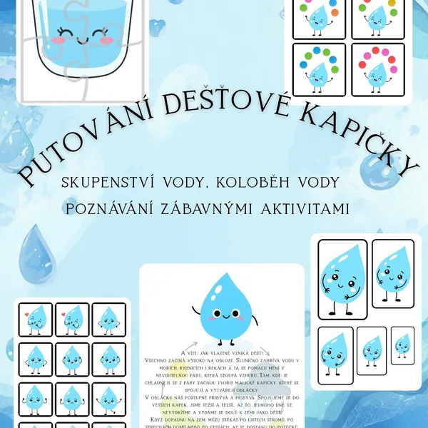 Putování dešťové kapičky - soubor aktivit pro MŠ 💧🌈 1