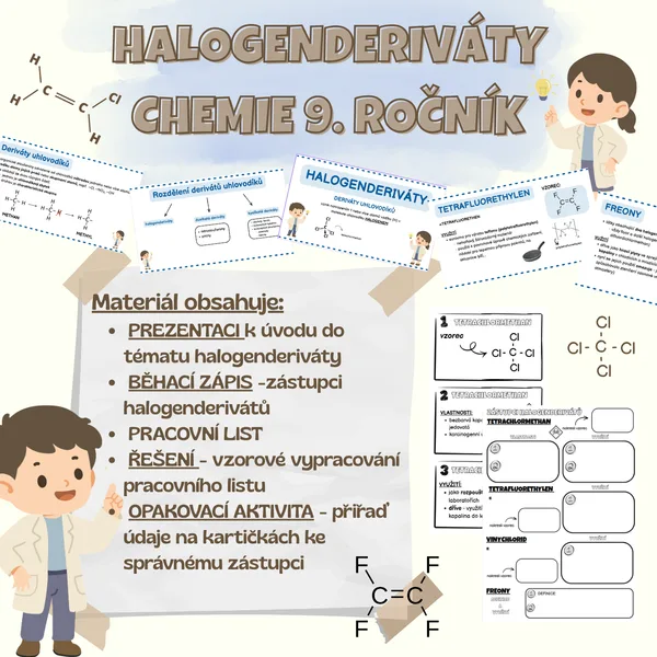 Halogenderiváty - soubor aktivit 1