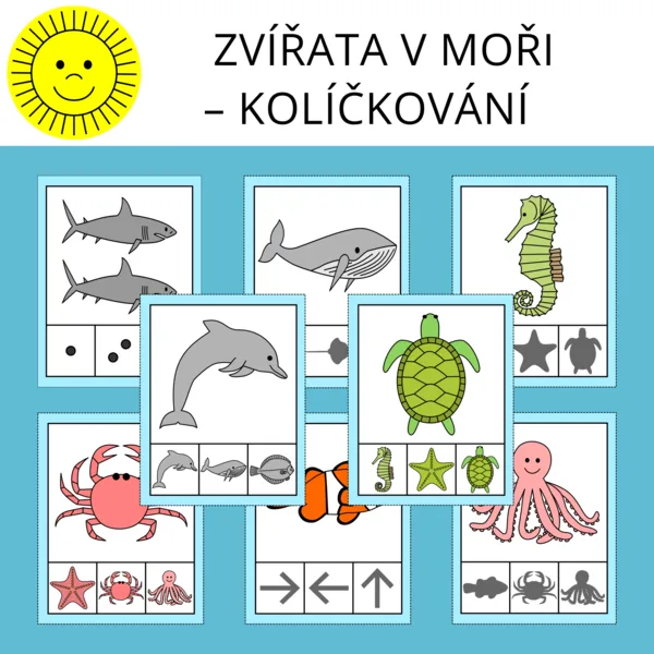 ZVÍŘATA V MOŘI – KOLÍČKOVÁNÍ 1