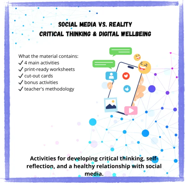 Social Media vs. Reality | Digital Wellbeing & SEL Activities | Grades 6-12 1