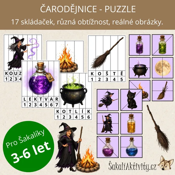  Puzzle - Čarodějnice  1