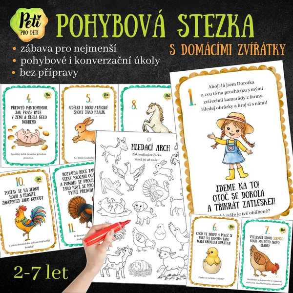 Pohybová stezka s domácími zvířaty 1