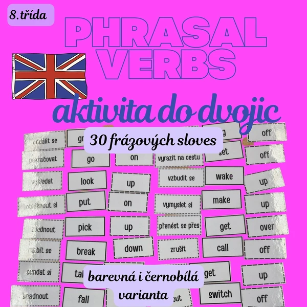 Phrasal verbs - aktivita k procvičení frázových sloves v angličtině 1