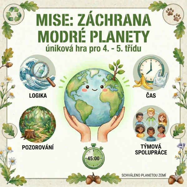 Den Země: Záchrana modré planety (úniková hra), 4. - 5. třída 1