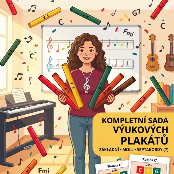 BOOM-AKORDY: Barevná smršť do hudebky (Kompletní sada plakátů) 1