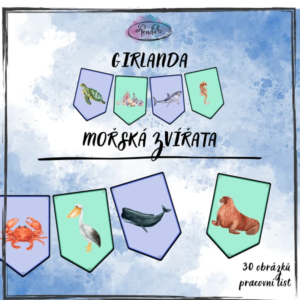 Girlanda - Mořská zvířata 1