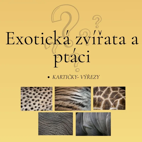 Exotická zvířata a ptáci- výřezy 🐘🐆🦓🐫🦒🐊 1