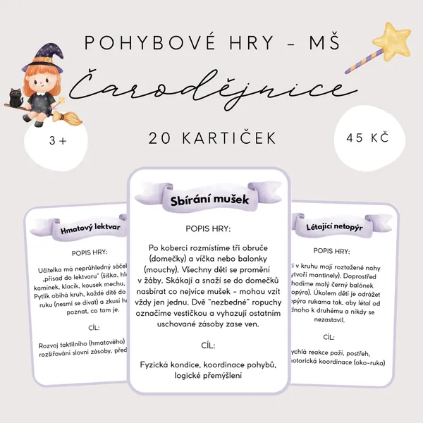Hry do ranního kruhu pro MŠ - Čarodějnice 1