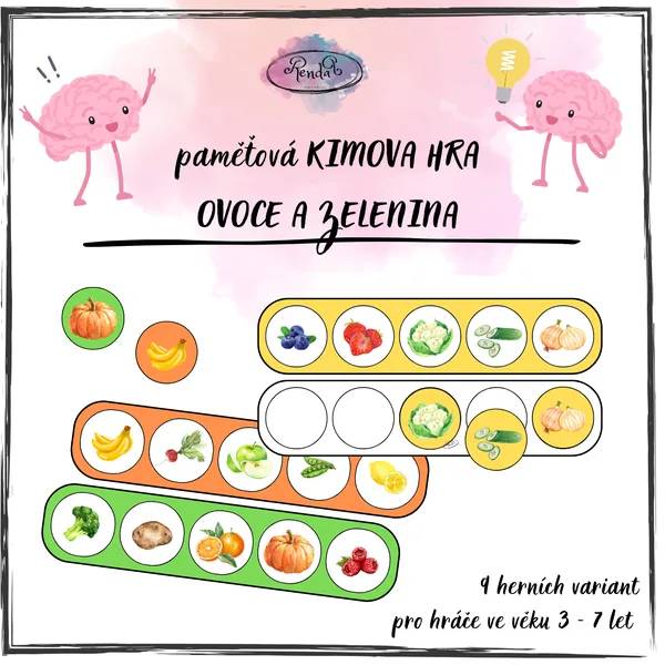 Kimova hra - Ovoce a zelenina 1