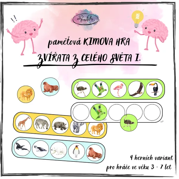 Kimova hra - Zvířata z celého světa I. 1