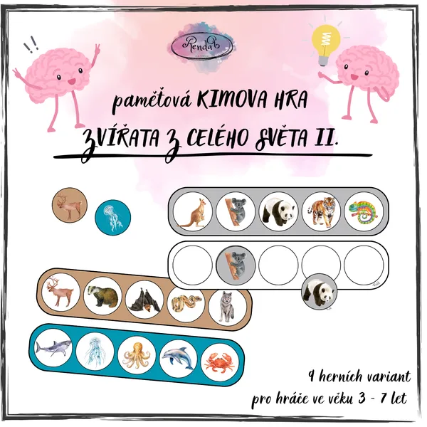 Kimova hra - Zvířata z celého světa II. 1