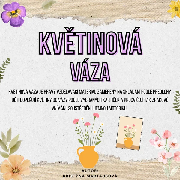 Květinová váza - Skládání podle předlohy 1