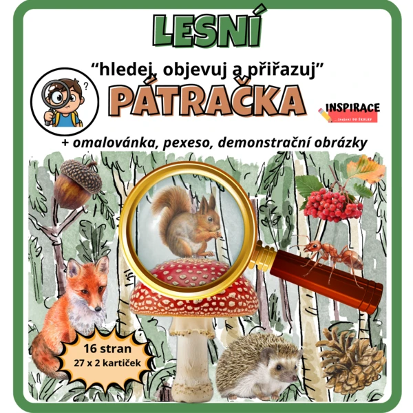 LESNÍ pátračka –🔎– hledej, objevuj a přiřazuj 1