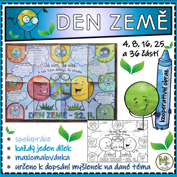 DEN ZEMĚ- KOOPERATIVNÍ OBRAZ S DOPISOVÁNÍM 1