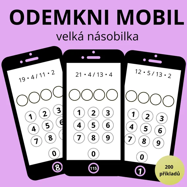 Odemkni mobil – velká násobilka 1