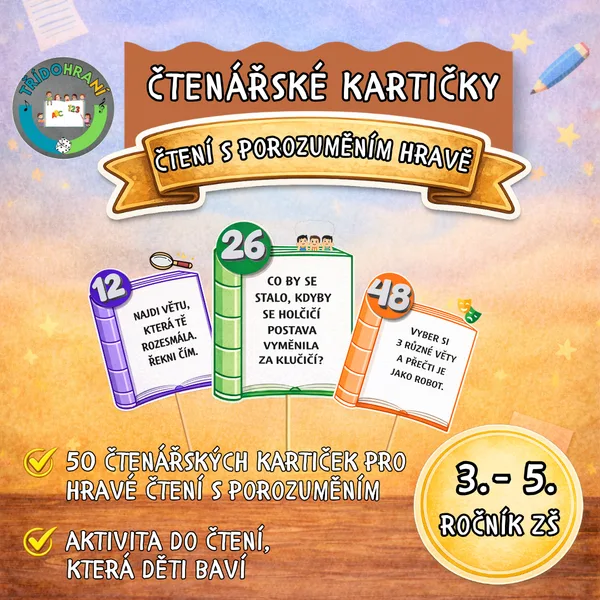 ČTENÁŘSKÉ KARTIČKY - ČTENÍ S POROZUMĚNÍM 1