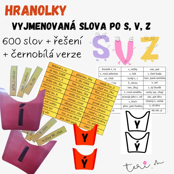 HRANOLKY - vyjmenovaná slova po S, V, Z 1