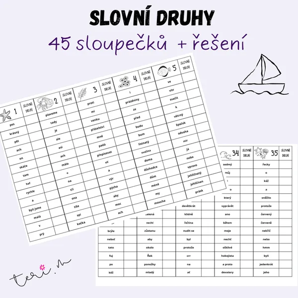 SLOVNÍ DRUHY - určování 1
