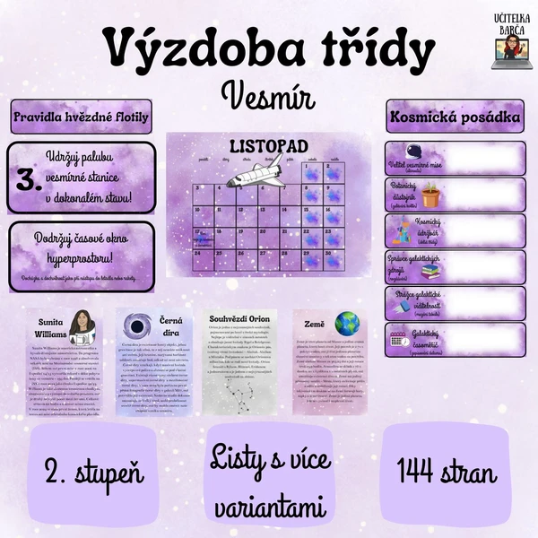 Výzdoba třídy - vesmír 1