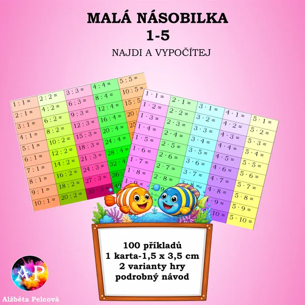 MALÁ NÁSOBILKA 1-5 (najdi a vypočítej) 1