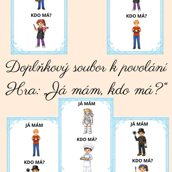 Doplňkový soubor k povolání: Hra "Já mám, kdo má?" 1