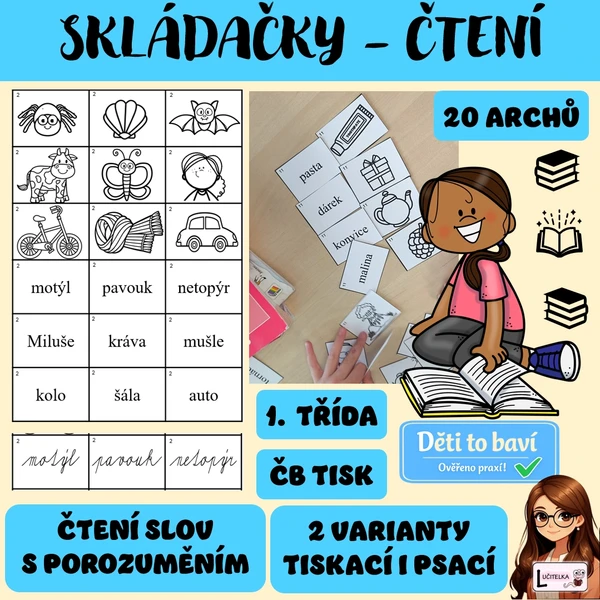 SKLÁDAČKY - ČTENÍ SLOV  1
