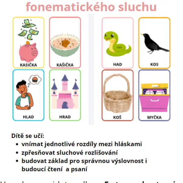 Fonematický sluch - hra 1
