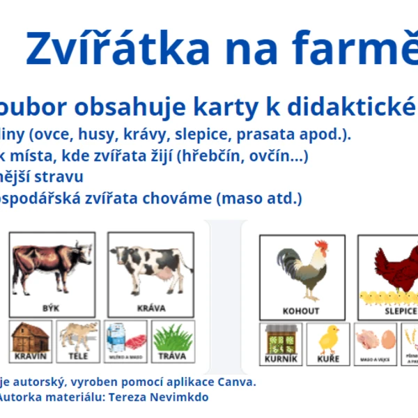 Zvířátka na farmě 1