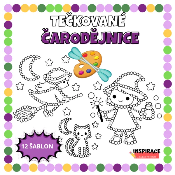 Puntíkaté - tečkované ČARODĚJNICE 🟣🧙‍♀️🟠 1