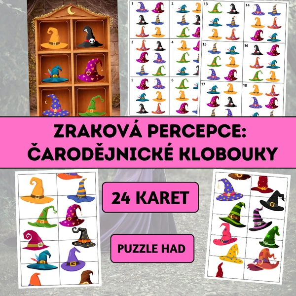 Zraková percepce: Čarodějnické klobouky 1