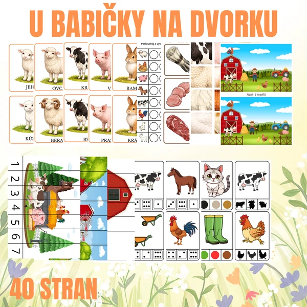 U BABIČKY NA DVORKU - HOSPODÁŘSKÁ ZVÍŘATA 1