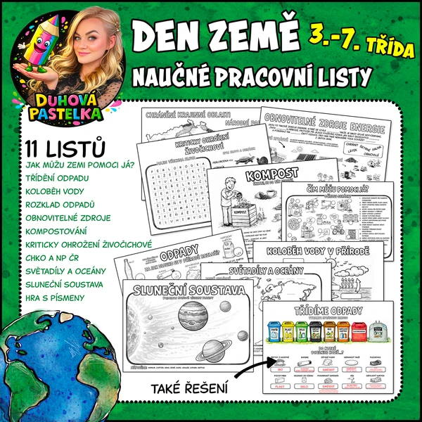 DEN ZEMĚ - naučné pracovní listy 1