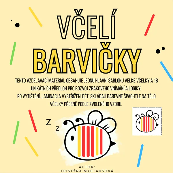 Včelí barvičky - barevné špachtlohraní 1